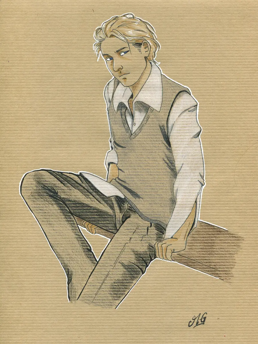 Littlejohn- la réelle hauteur des hommes- mon premier dessin sur commande avant de devenir artiste professionnelle