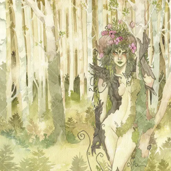 La forêt enchantée - aquarelle originale - Aemarielle