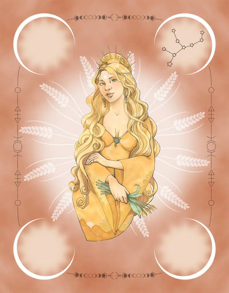 Illustration du signe de la Vierge pour le hors série astro Télé Star