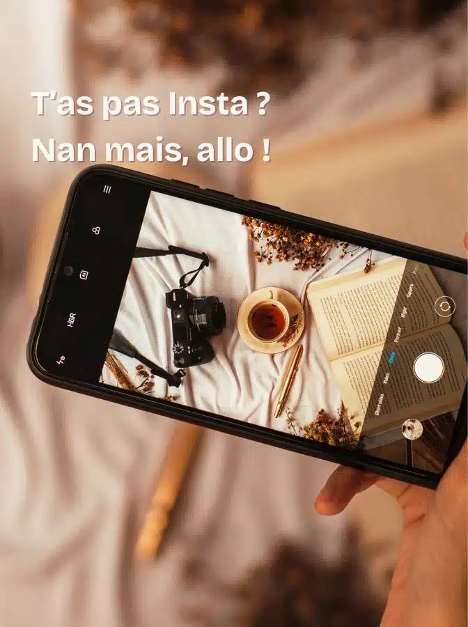 Quitter les réseaux commerciaux - Un visuel qui dit : T'as pas Insta ? Nan mais, allo !