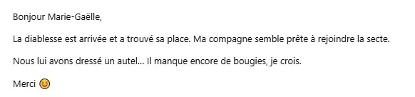 Tmognage d'un client qui a acheté de l'art érotique et dont la conjointe est séduite également.