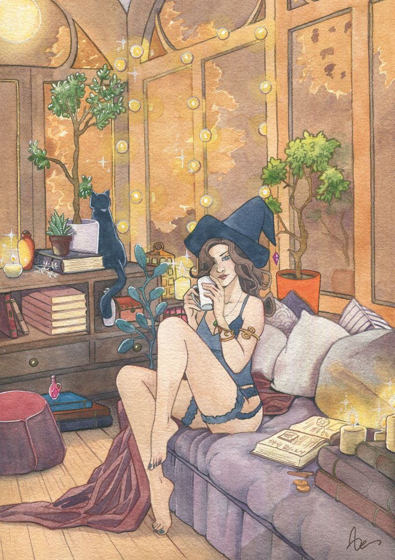 Offre-moi un café ☕ - Aemarielle - Aquarelles sexy et magiques