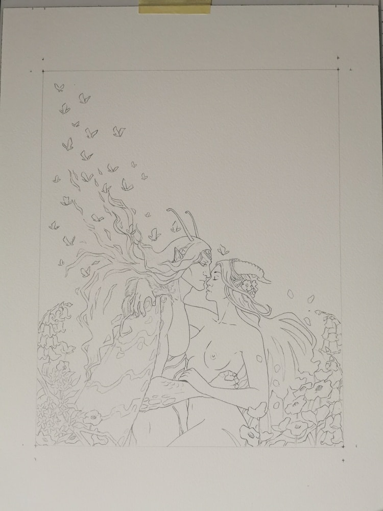 Flora et Sphynx – les premiers dessins de la collection